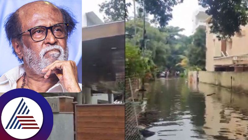 Rajinikanths Poes Garden house faces waterlogging due to Chennai flood video viral suc