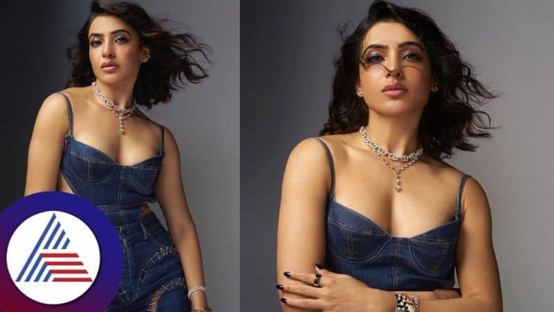 Actress Samantha Sizzles In A Denim Corset And Quirky Pants With Cutouts See Viral Photos gvd