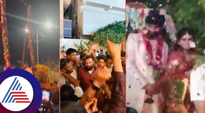 Former Minister Sriramulu sakkat dance in Daughter Wedding at bellary video viral rav