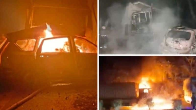 Uttar Pradesh car fire accident... Eight including child charred to death tvk