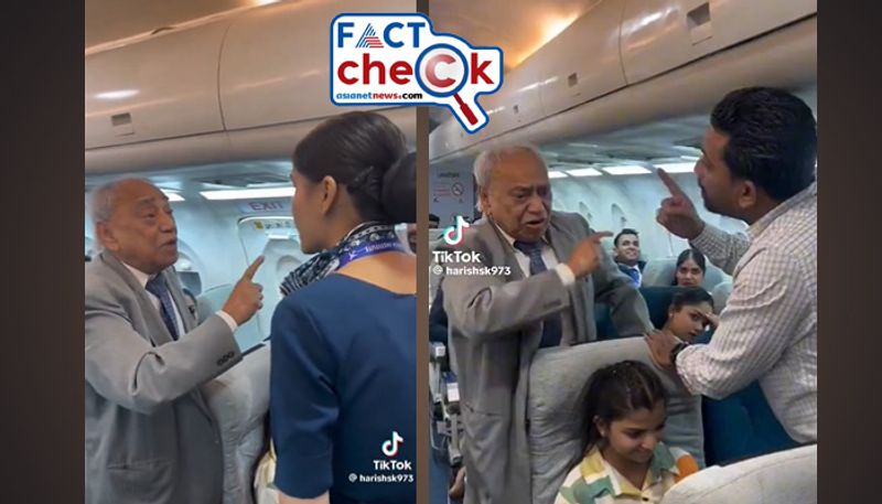 brawl inside flight video goes viral in social media but truth is different fact check jje