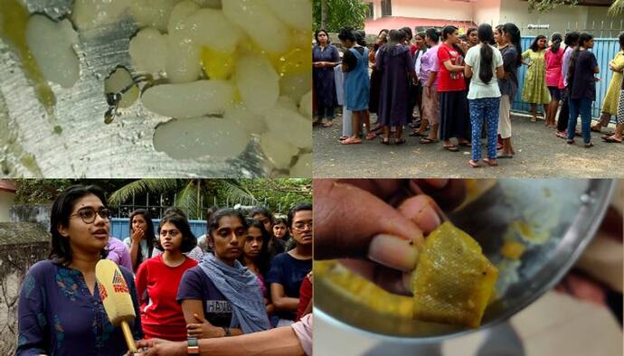 Maggots, bandages, screws, scrubber in hostel food? Kerala University students complain