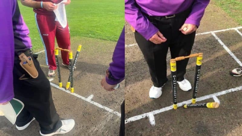 Ginninderra vs Tigers: middle Stump knocked back but bails not down batsman escaped from out in ACT Premier Cricket Third Grade competition rsk