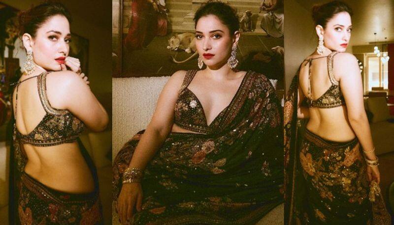 Tamannaah Bhatia Stunning Stills in Latest Saree Look NSK