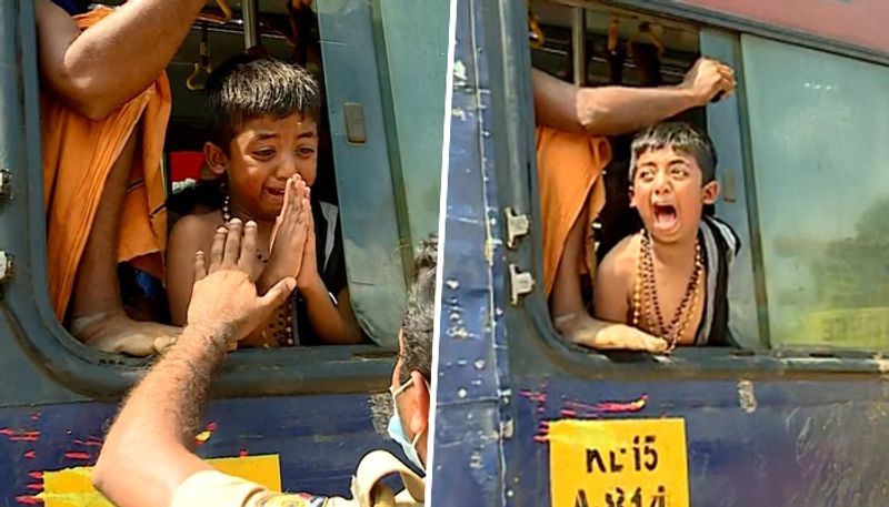 Sabarimala rush: Heart-wrenching video of crying child seeking help to find his father emerges; WATCH rkn