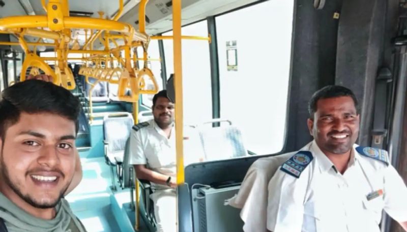 only one passenger in bmtc bus the photo going viral