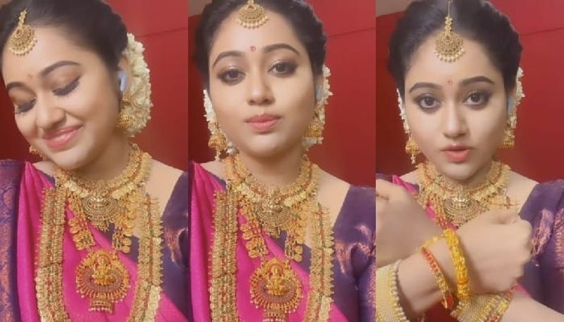 meghna vincent in bridal makeup viral video instagram nsn