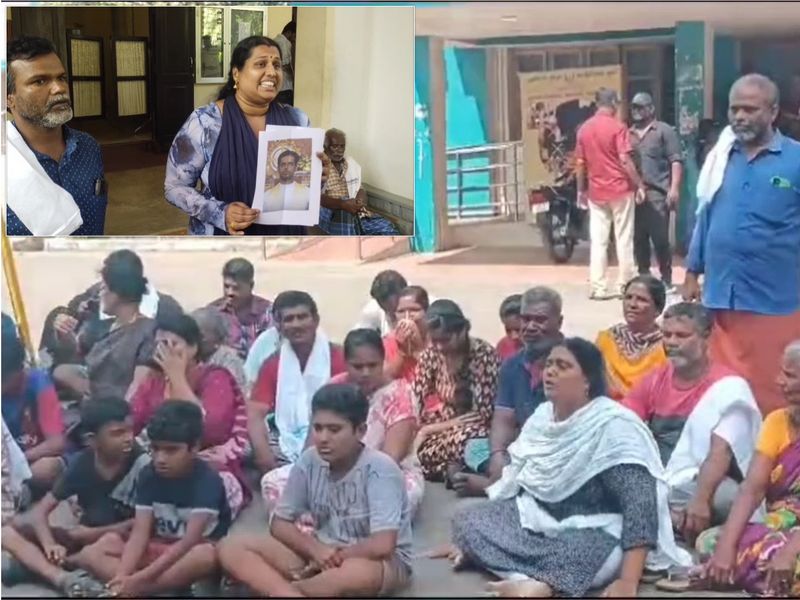 Relatives of Kanyakumari are protesting for permission to bury the body of cancer victim vel