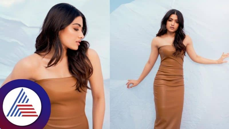 National Crush Rashmika Mandanna Blazes in Brown Bodycon Fires Social Media gvd