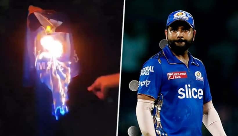 WATCH: Furious Rohit Sharma fan burns Mumbai Indians jersey after Hardik Pandya named captain