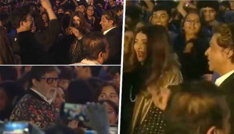 Watch: Shah Rukh Khan, Aishwarya, Abhishek dance with Big B, KJo at Dhirubhai Ambani School event