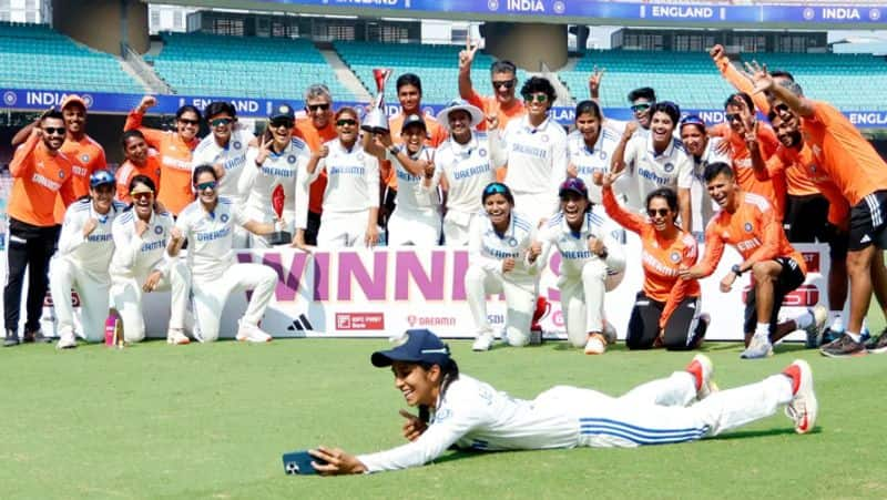 India Women Beat England Women by 347 Runs Difference in Test Cricket at Navi Mumbai rsk