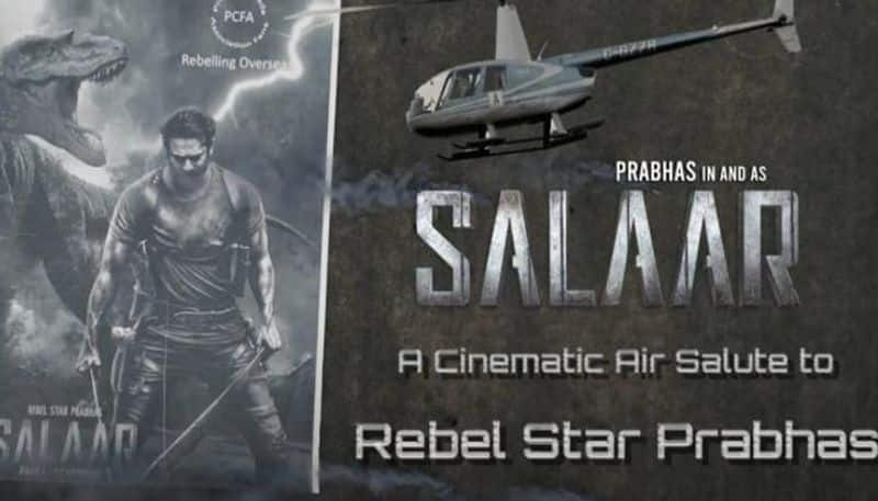 A Cinematic Air Salute to Rebel Star Prabhas and Hombale Fims by Canada Fans NSK