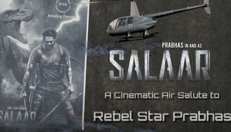 A Cinematic Air Salute to Rebel Star Prabhas and Hombale Fims by Canada Fans NSK