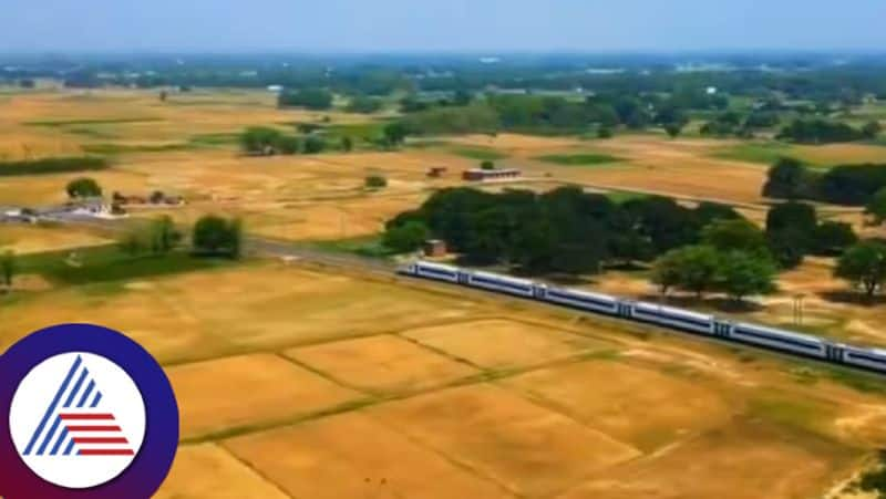 Indian Railways shares breathtaking view of Vande Bharat Express train passing via outskirts of Varanasi Vin