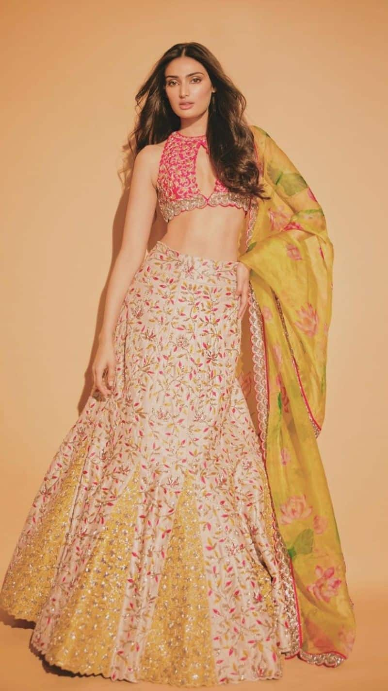 athiya shetty wedding lehenga photos athiya shetty outfits kxa 