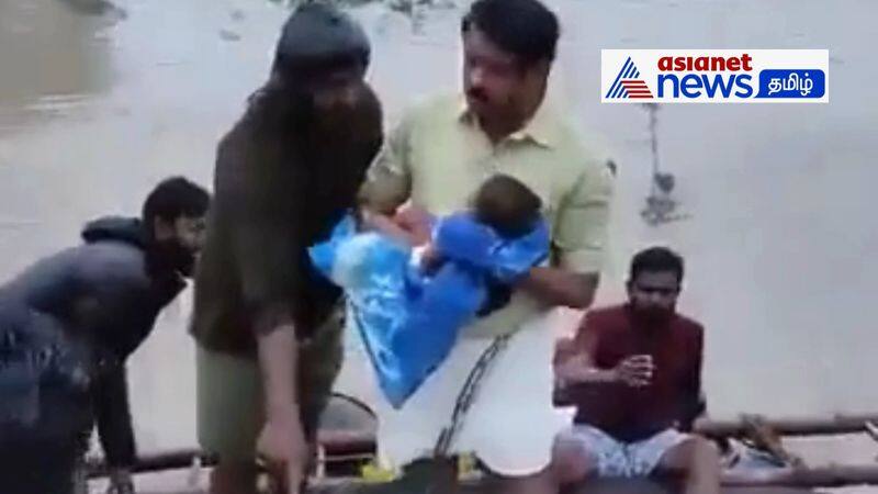 mla nainar nagendran rescue a child in flood in tirunelveli district vel