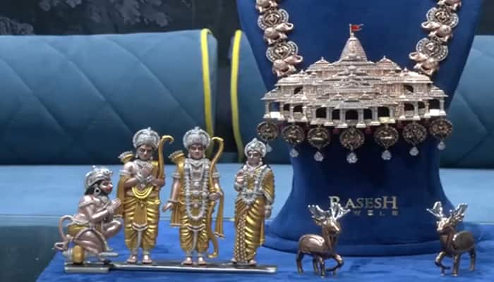 Ram Mandir theme necklace with five thousand diamonds, Surat businessman's innovative experiment  - bsb