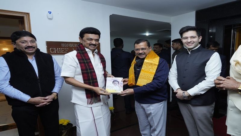 Delhi CM Arvind Kejriwal meets Tamil Nadu Chief Minister MK Stalin smp