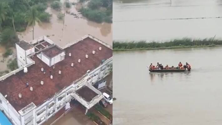 Rescue operation by helicopter for the 3rd day for flood affected people in Thoothukudi KAK