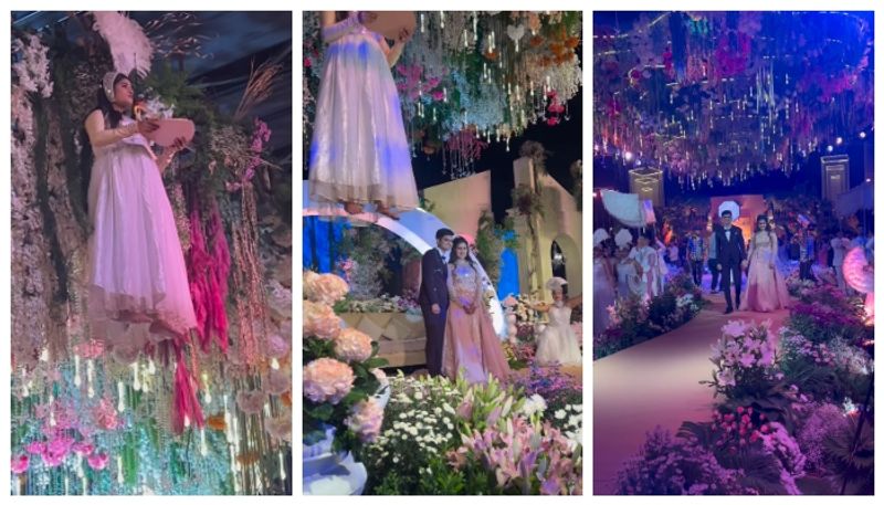 Social media criticized the celebratory wedding where angels came down to the wedding venue bkg