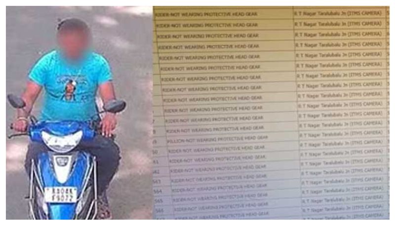 Scooter rider in Bengaluru accumulates Rs 3.24 lac fine for 643 traffic violations, police start search prm 