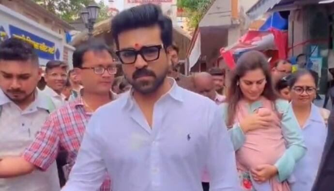 Watch: Ram Charan, wife Upasana Konidela visit Mahalakshmi temple as their daughter turns 6 months old