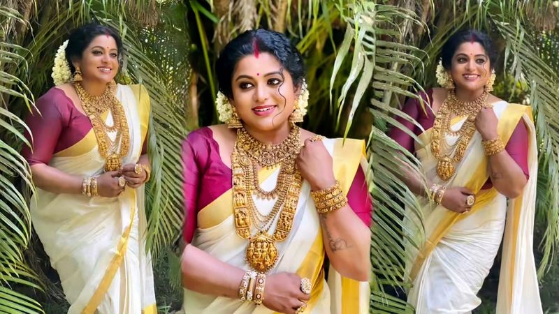 actress veena nair share wedding outfit photos goes viral nrn 