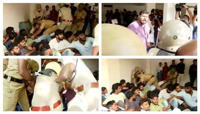 Kerala: SFI blocks 5 members from attending Calicut University Senate meeting in Kozhikode