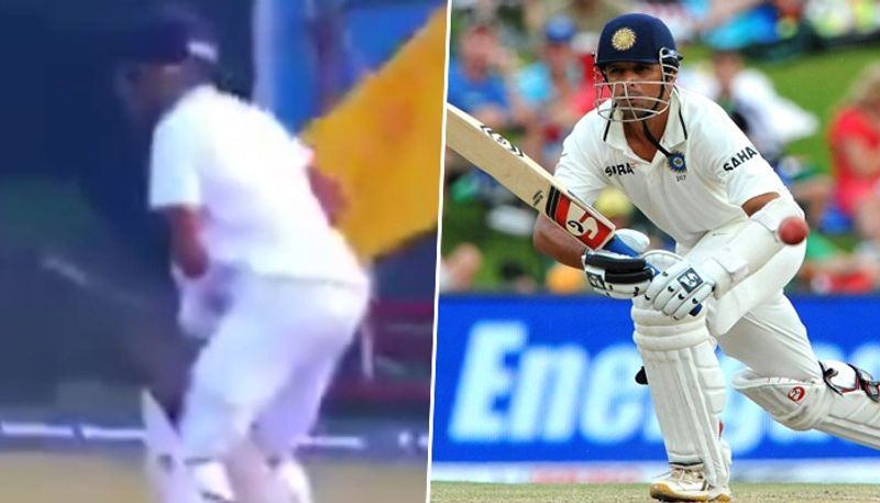 Viral Video: Rahul Dravid's son takes internet by storm with exquisite cover drives; reminds fans of The Wall snt