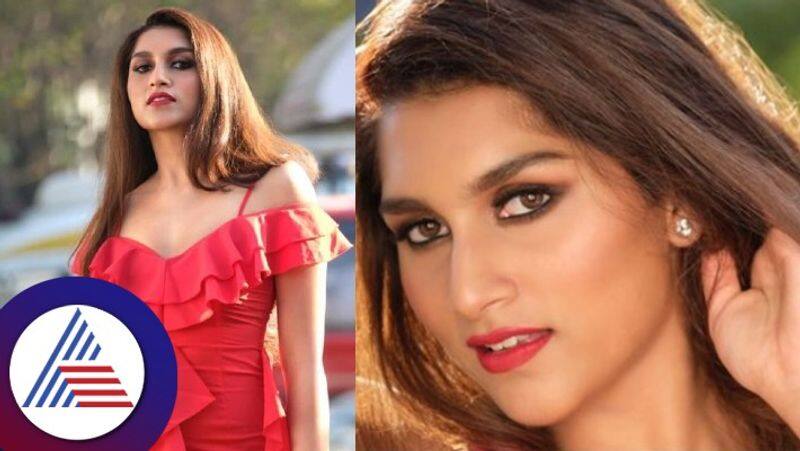 Kaatera Film Actress Aradhanaa Ram Flaunts Her Beauty In Red Dress See Photos gvd