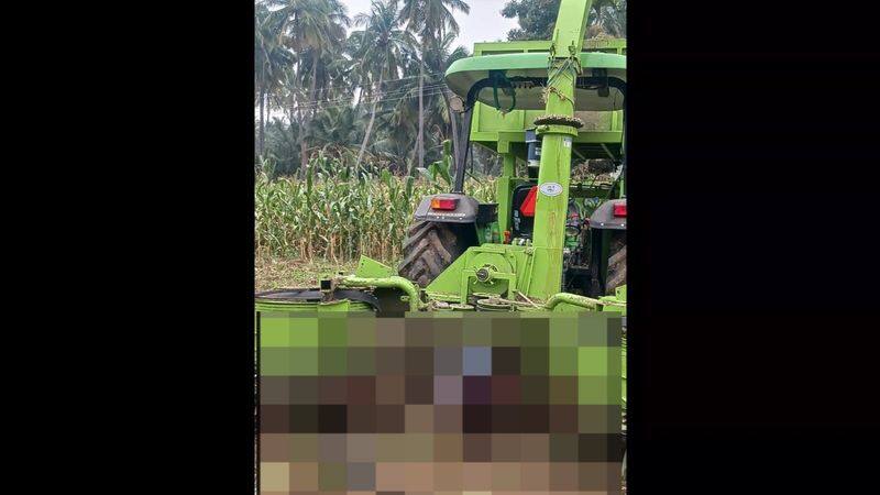 young farmer accidental death while stuck at paddy cutting machine in tirupur district vel