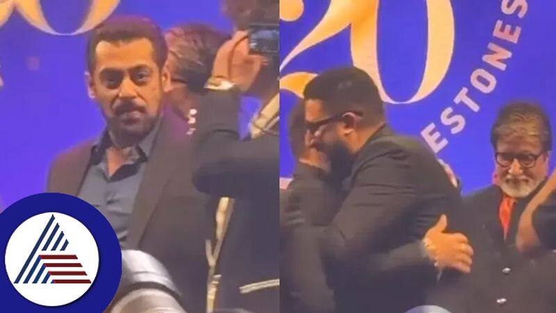 Salman Khan hugs Abhishek Bachchan and Amitabh Bachchan at Anand Pandits birthday bash suc