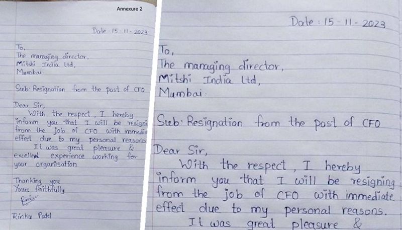 Top executive of Mitshi India resignation letter on ruled sheet in the age of internet goes viral gcw