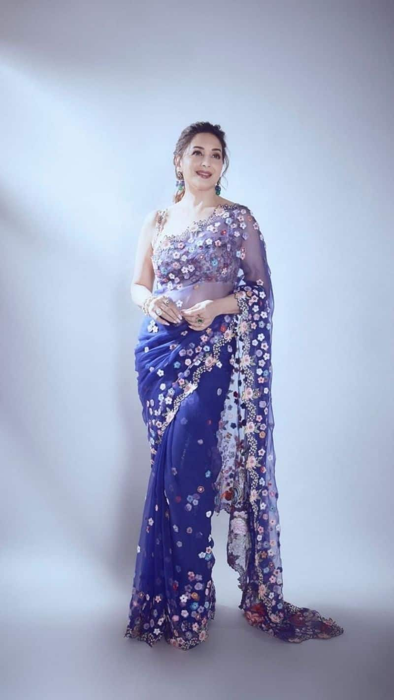 madhuri dixit saree design Heavy embroidery saree photo kxa 