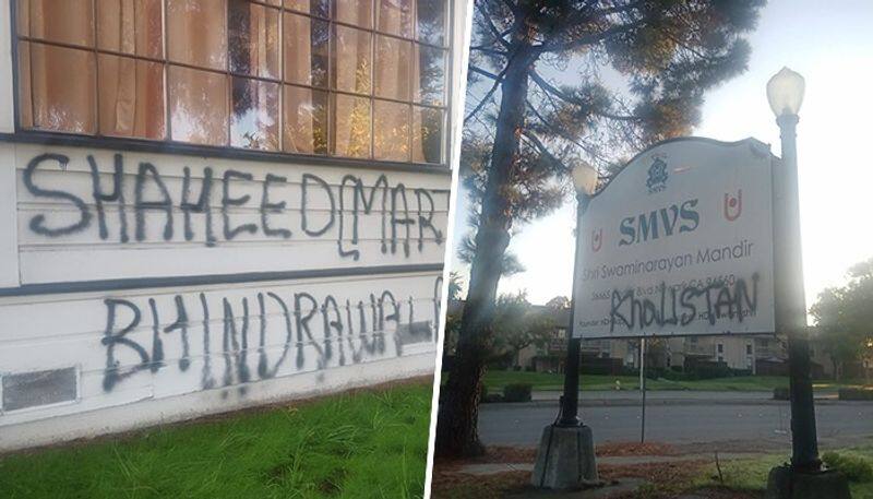 hindu temple defaced with pro khalistani slogans in united states ash