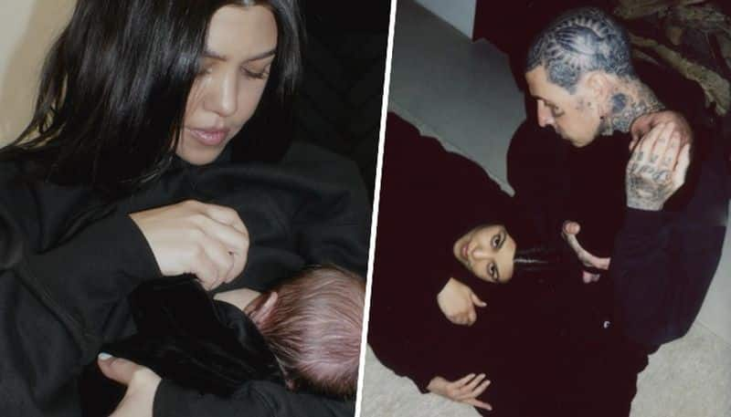 Photos Kourtney Kardashian and Travis Barker share their baby boy Rocky pictures RBA