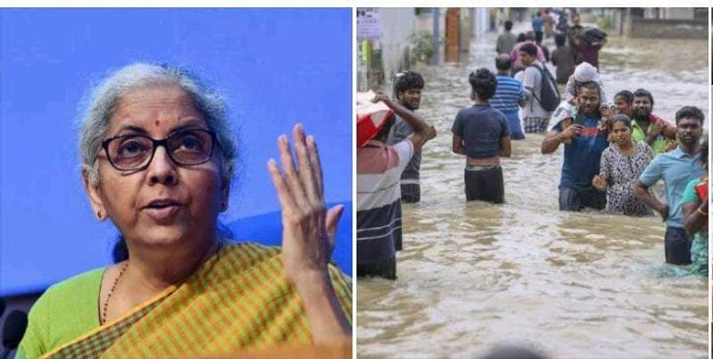 Union Minister Nirmala Sitharaman inspected the flood situation in South District in person KAK