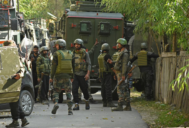 three terrorists killed in an encounter in Jammu and Kashmir Baramulla army says operation in progress