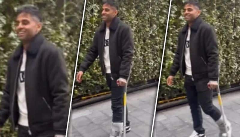 Suryakumar Yadav Post Video Of Him Walking With A Crutch krj