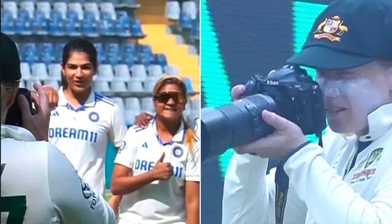 Australia Captain Turns Photographer For Victorious Indian Womens Team Video goes viral kvn