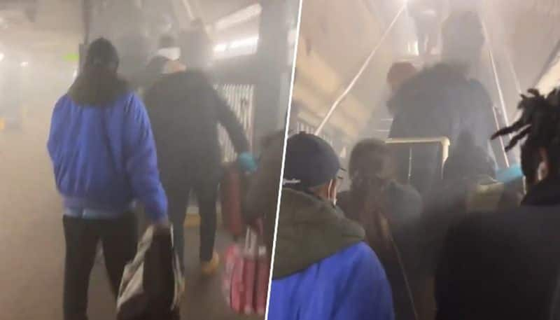 On Christmas eve fire in New York subway causes chaos several Injured WATCH gcw