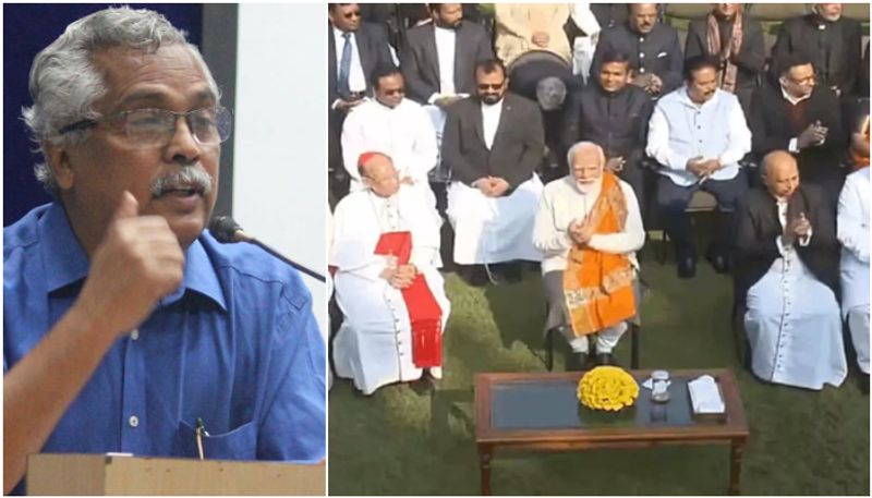 Benoy Vishwam against the bishops who attended the PM Narendra Modi Christmas programme asd