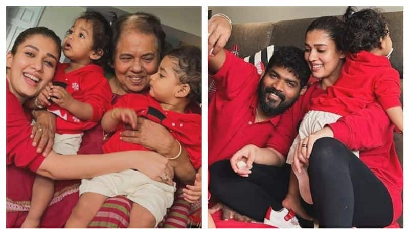 Photos Nayanthara, Vignesh Shivan share cute moments with sons Uyir, Ulag on Christmas  RBA