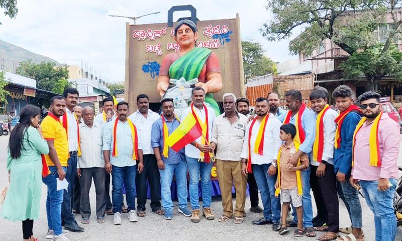 Mysore : Install Kannada nameplate in all shops : Karave snr