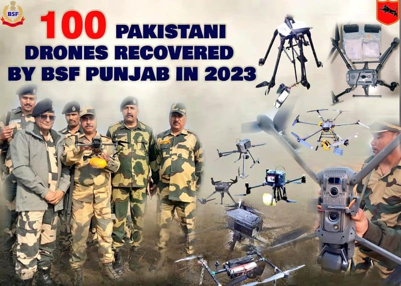 100 Pakistani drones shot down by BSF in 2023; three-pronged strategy for border security unveiled snt