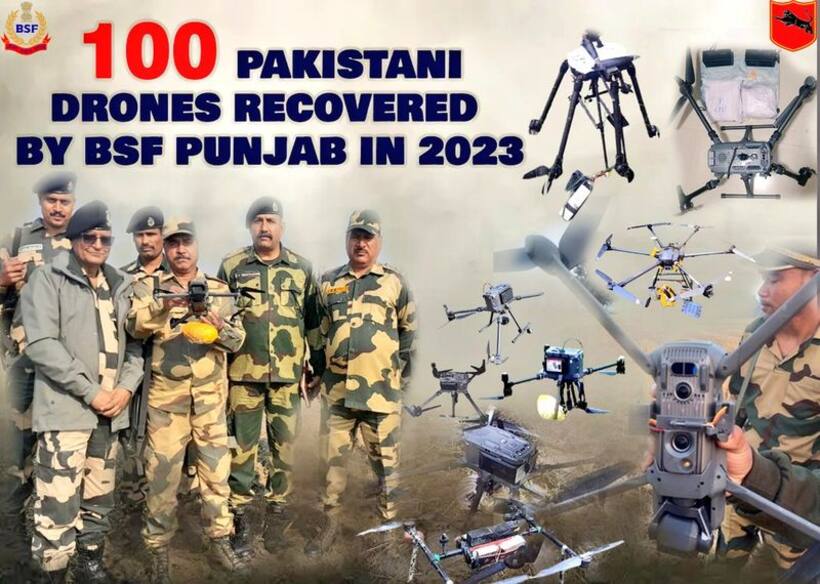 100 Pakistani drones shot down by BSF in 2023; three pronged strategy for border security unveiled
