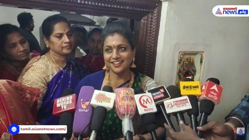 andhra pradesh minister roja visit kanchi kamatchi amman temple for special prayer in kanchipuram vel