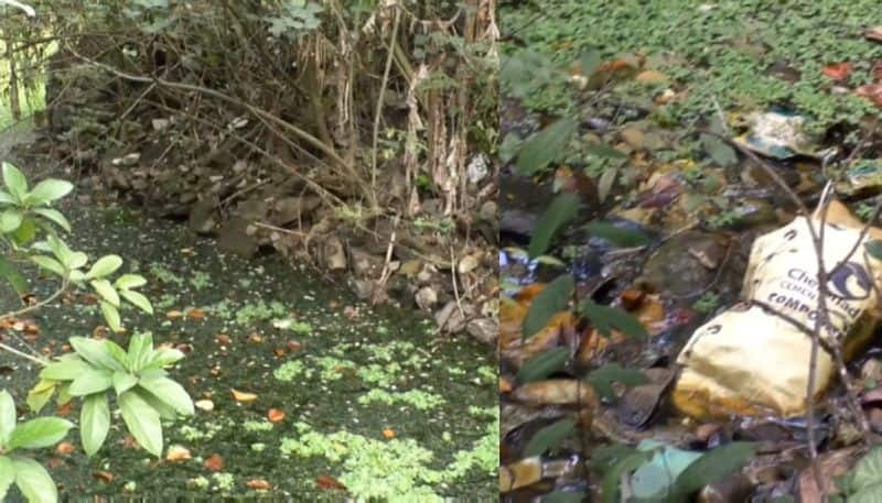 Waste dumping in open water resource in chengannur etj