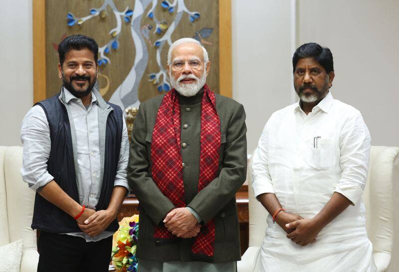 telangana cm revanth reddy and dy cm mallu bhatti vikramarka meeting completed with pm narendra modi ksp